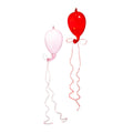 Blown Glass Balloon Ornament Set of 2 by Bethany Lowe — 5.5" Pink & Red Vintage-Style Christmas Ornaments