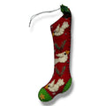 5.5" Red Stocking w/3 White Pigeons