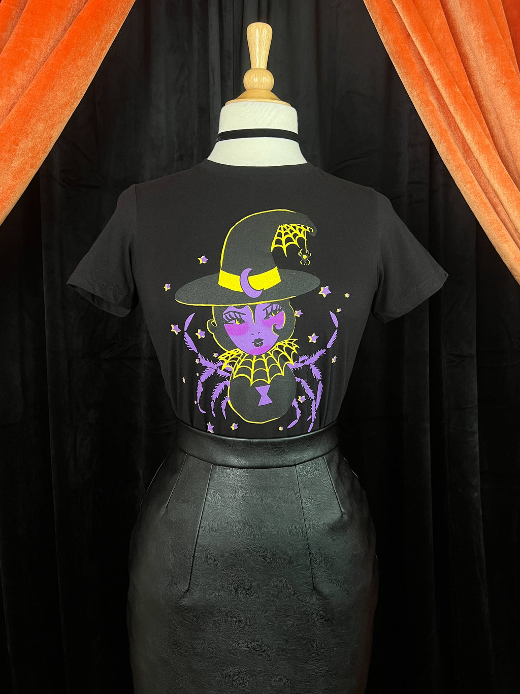 Spider Baby Fitted Graphic Tee in Black XL by Mischief Made