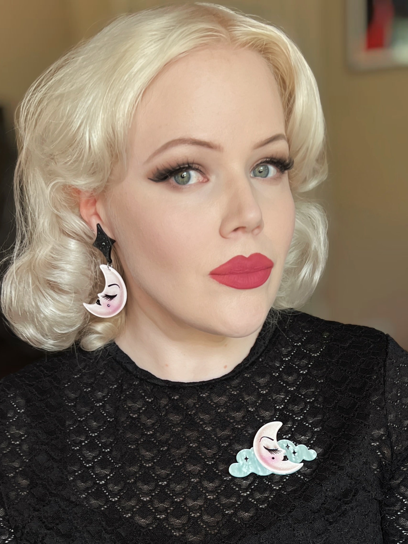 Lil Luna Lullaby Earrings by Miss Fluff x Lipstick & Chrome