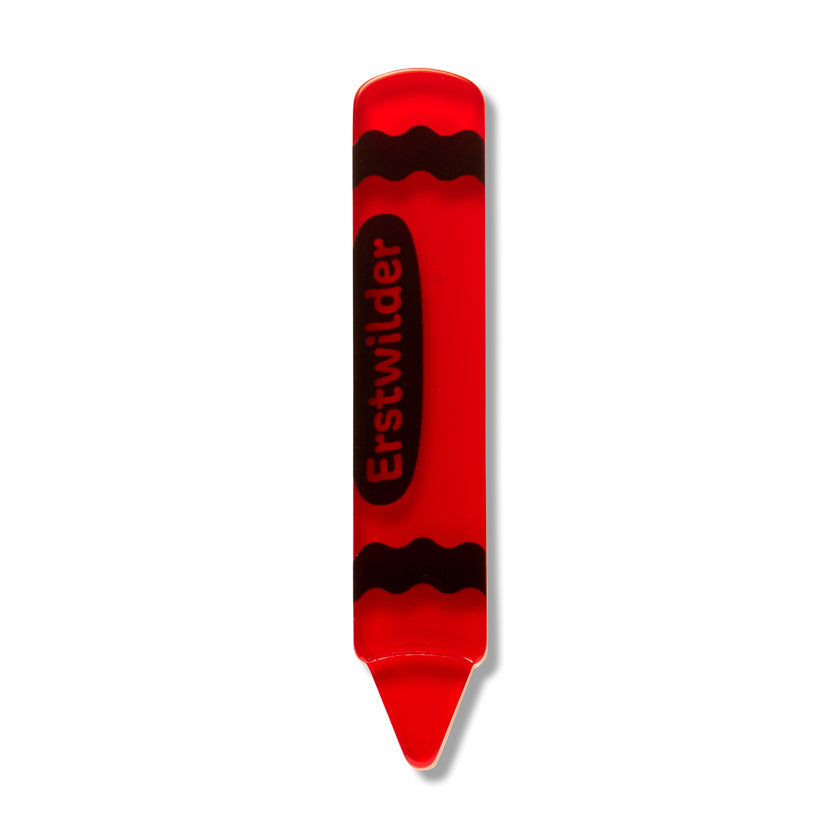Crayon Simplified Mini Brooch - Red