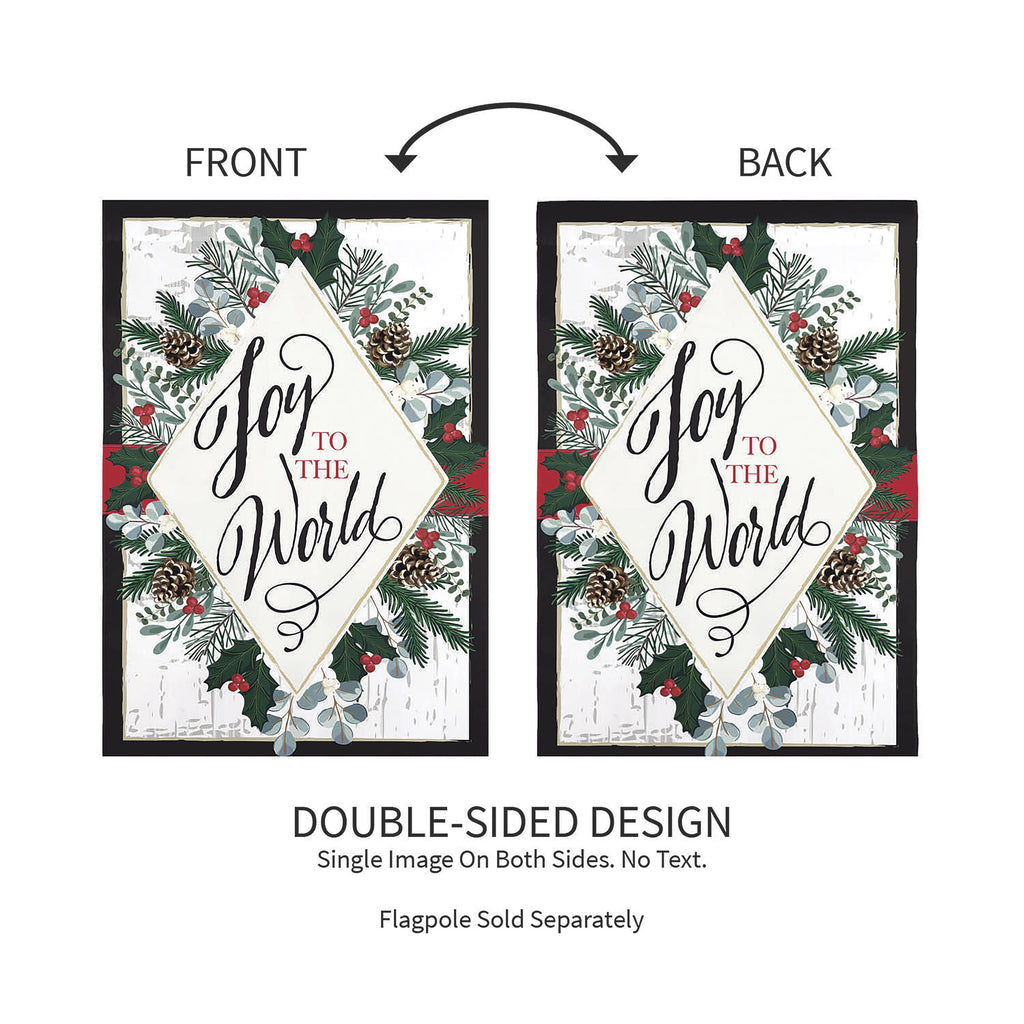 Joy to the World Applique Garden Flag