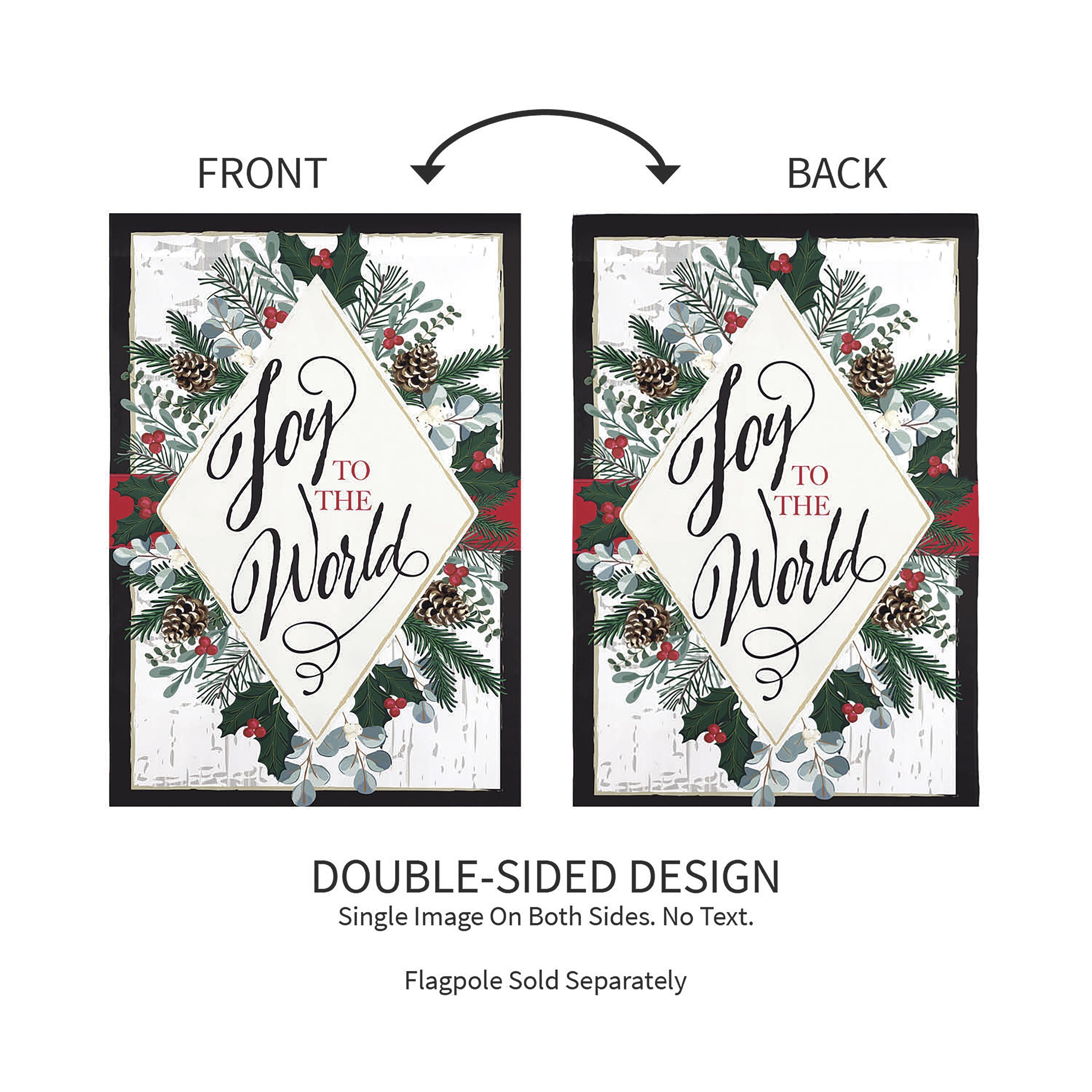 Joy to the World Applique Garden Flag