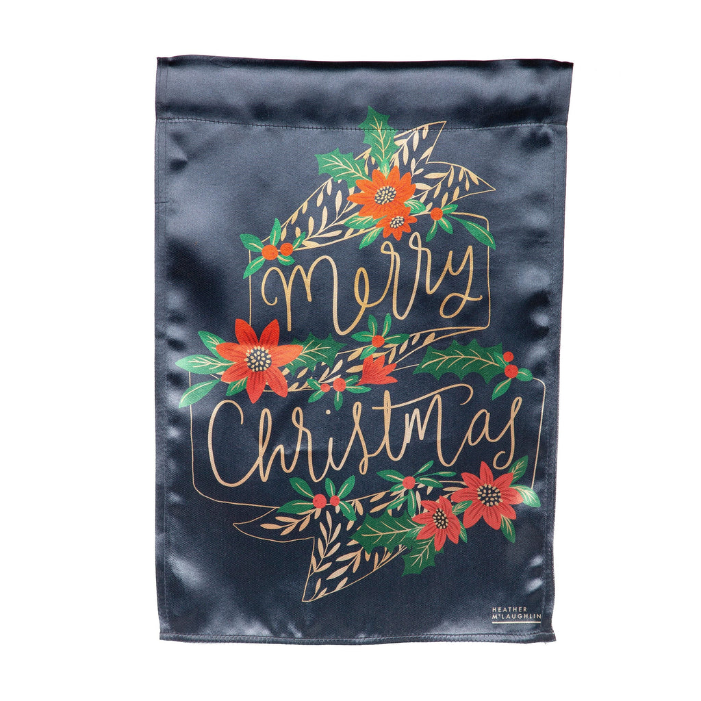 Merry Christmas Lustre Garden Flag
