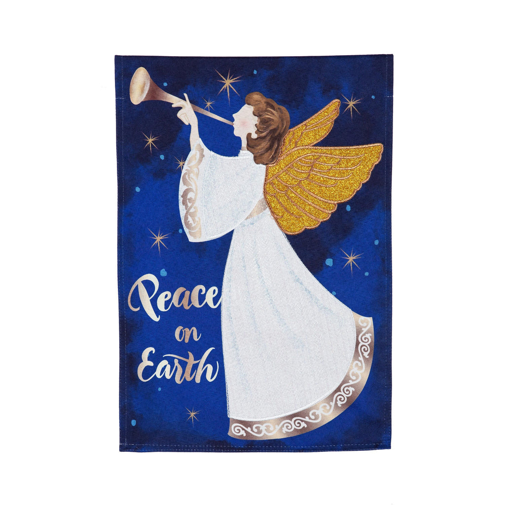 Lace Angel Garden Linen Flag