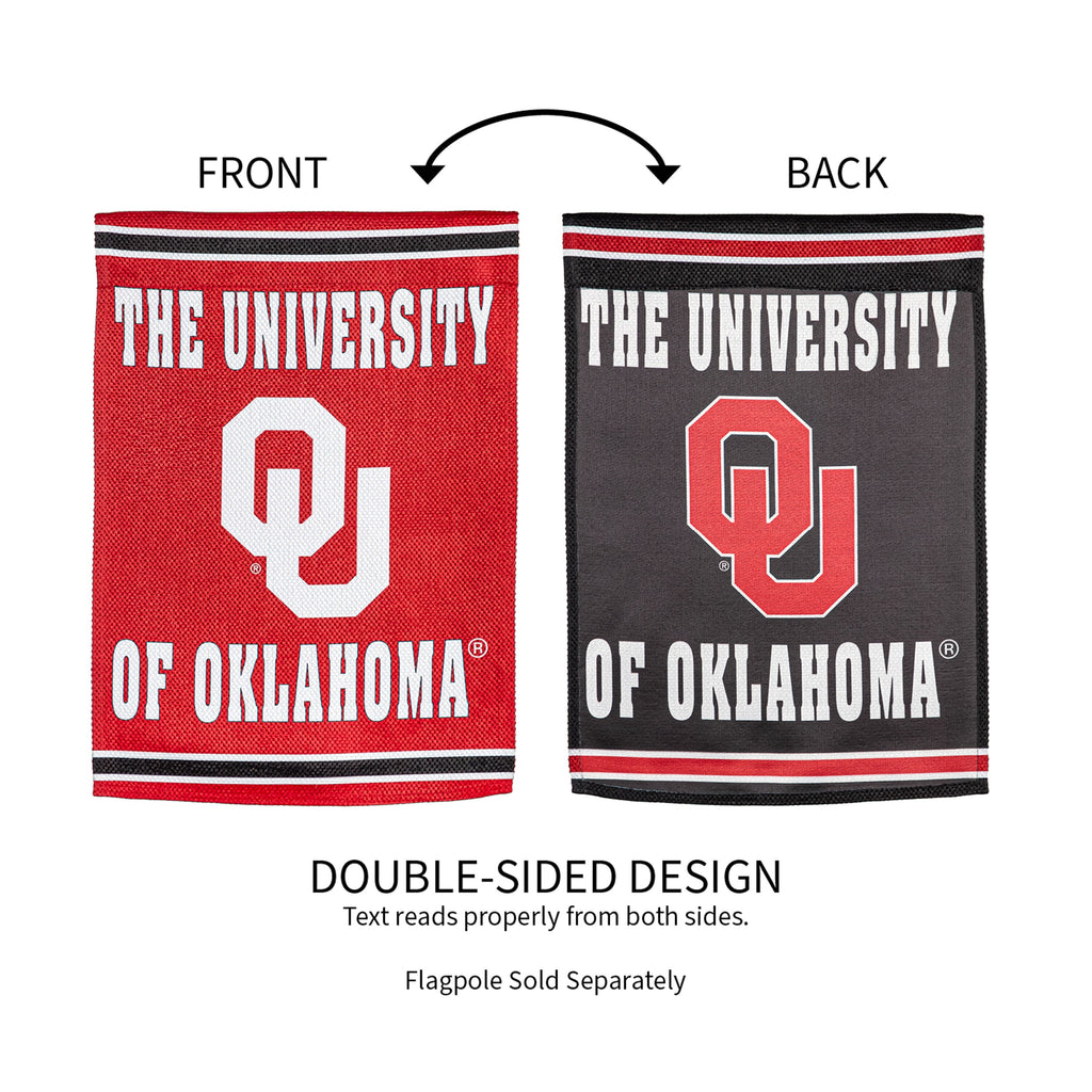 University of Oklahoma Embossed Suede Garden Flag