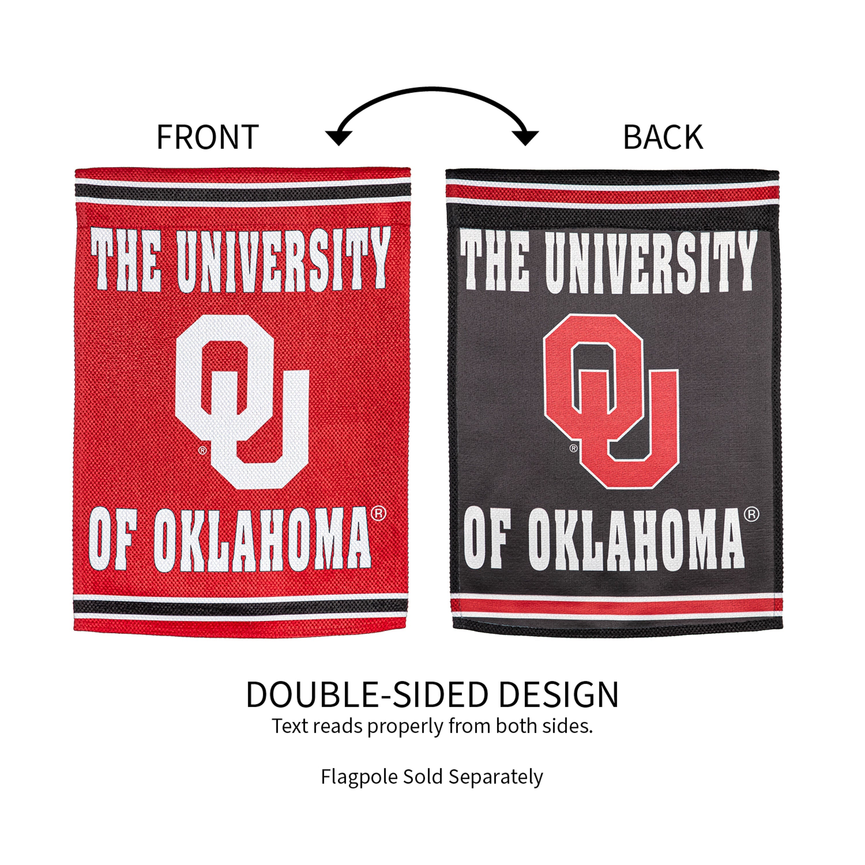 University of Oklahoma Embossed Suede Garden Flag
