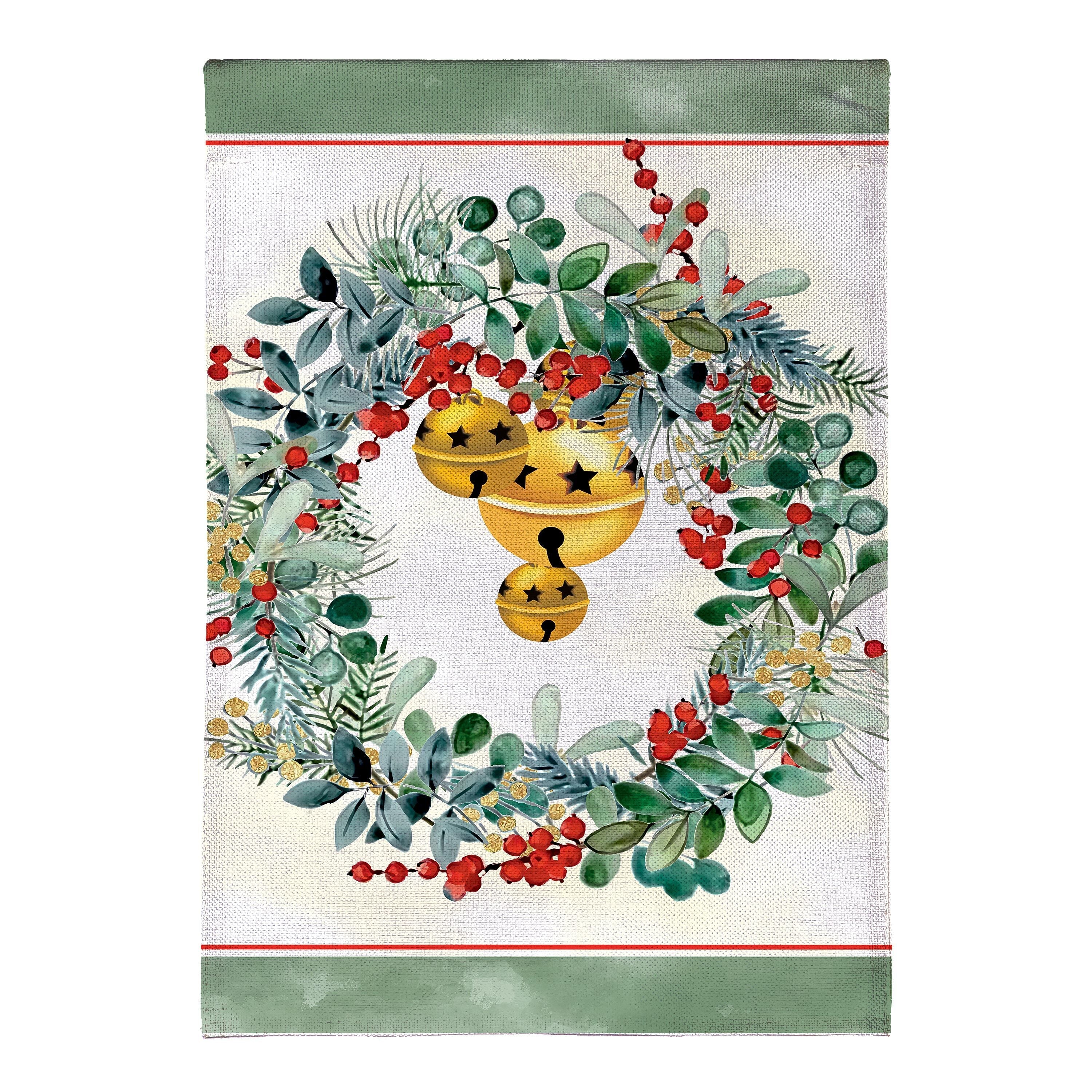 VivaStyle Burlap House Flag, Festive Foliage