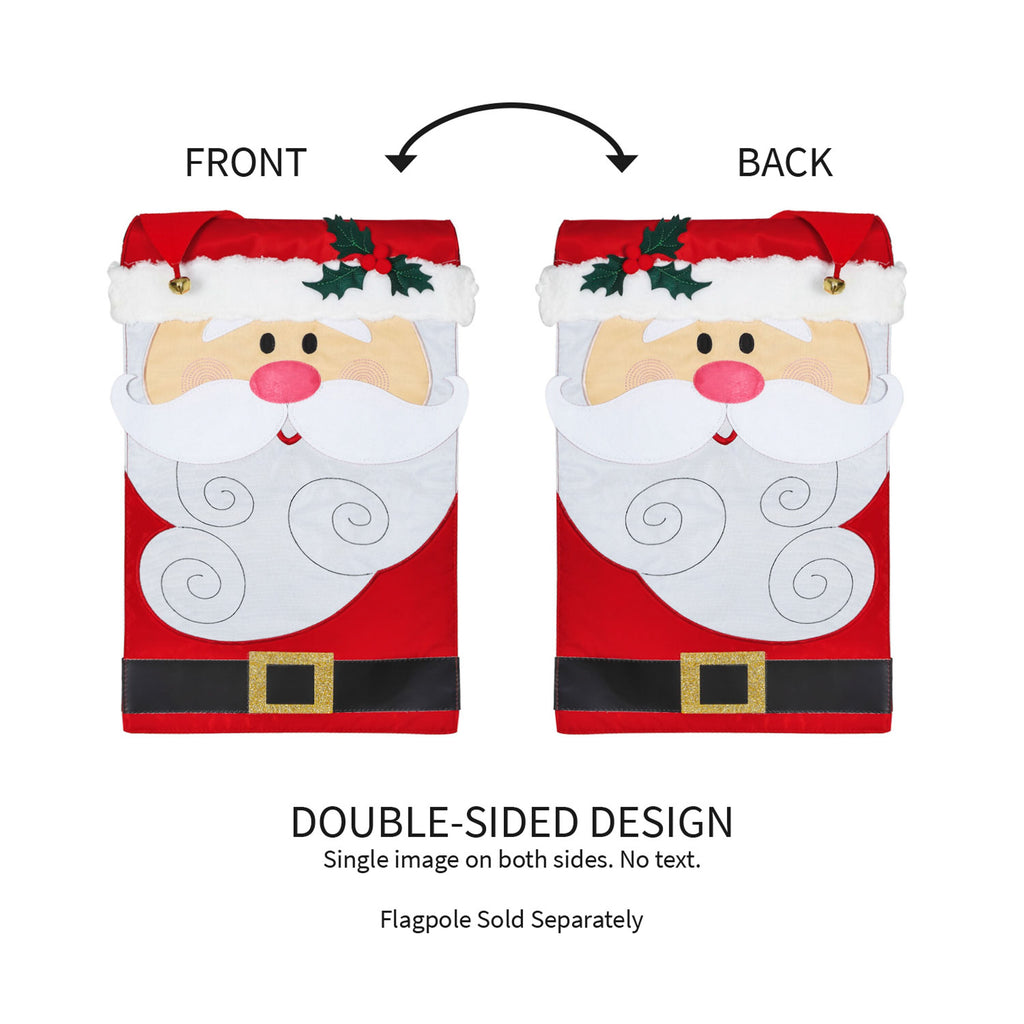 Santa Claus Garden Applique Flag