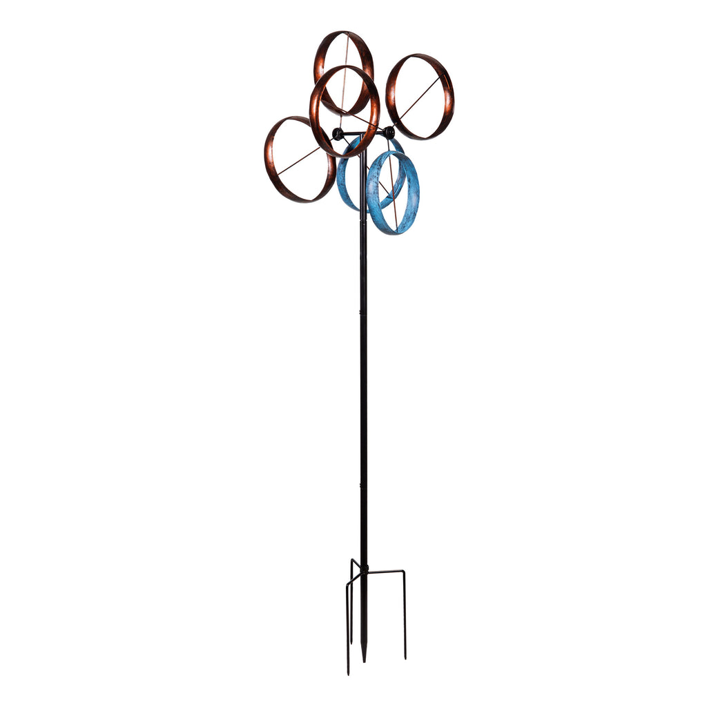 Metal Roundabout Breeze Wind Spinner 72"H