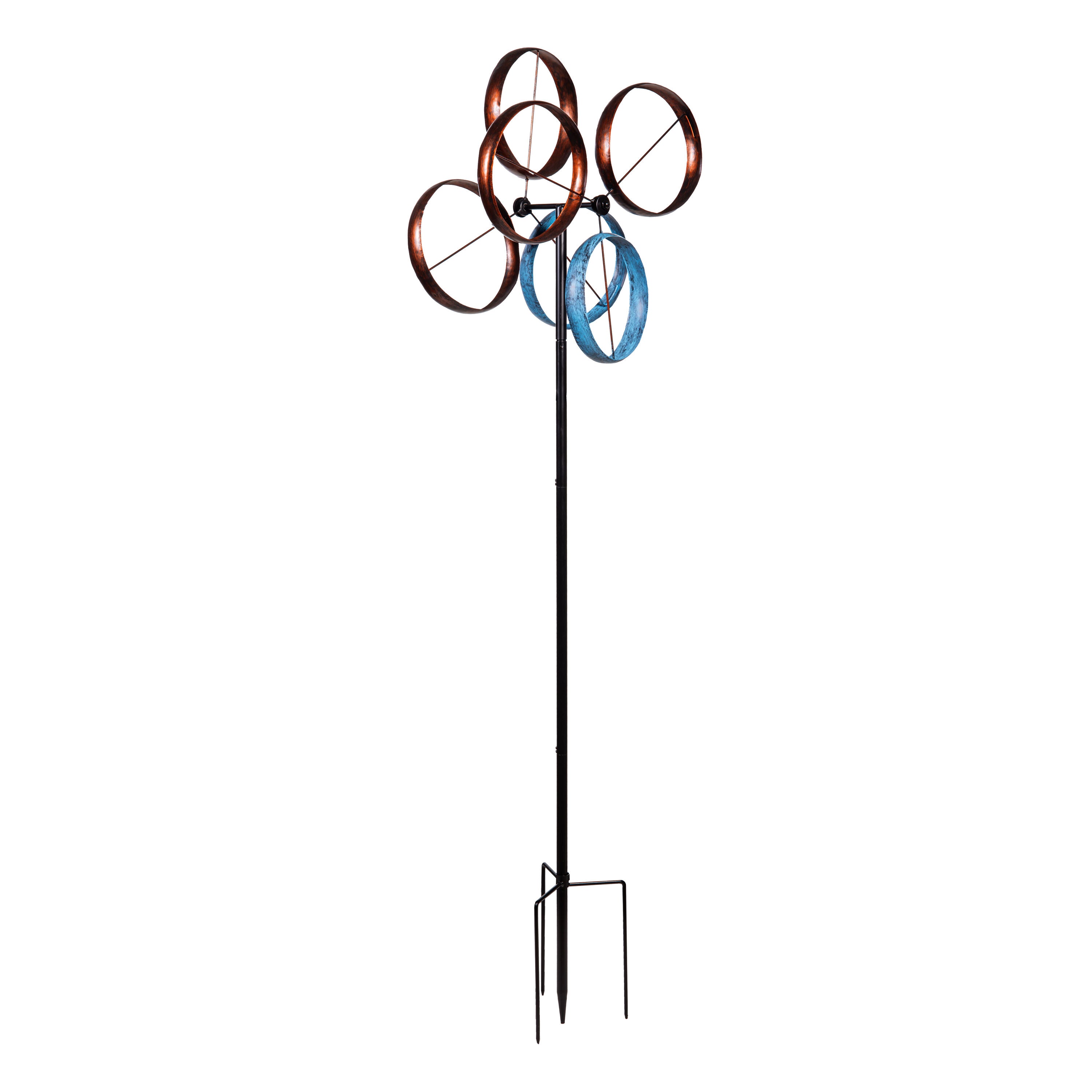 Metal Roundabout Breeze Wind Spinner 72"H
