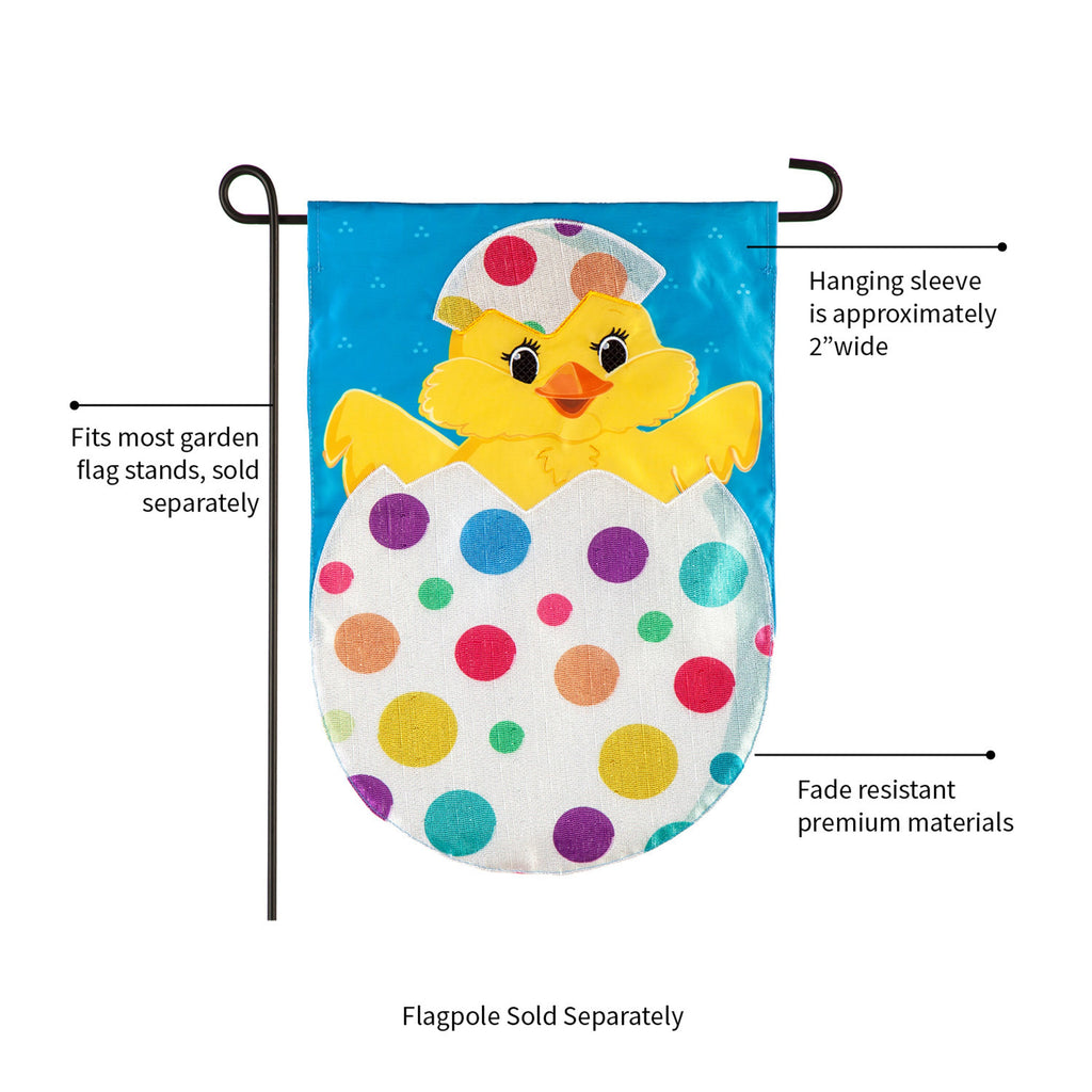 Polka-Dot Easter Egg Garden Applique Flag