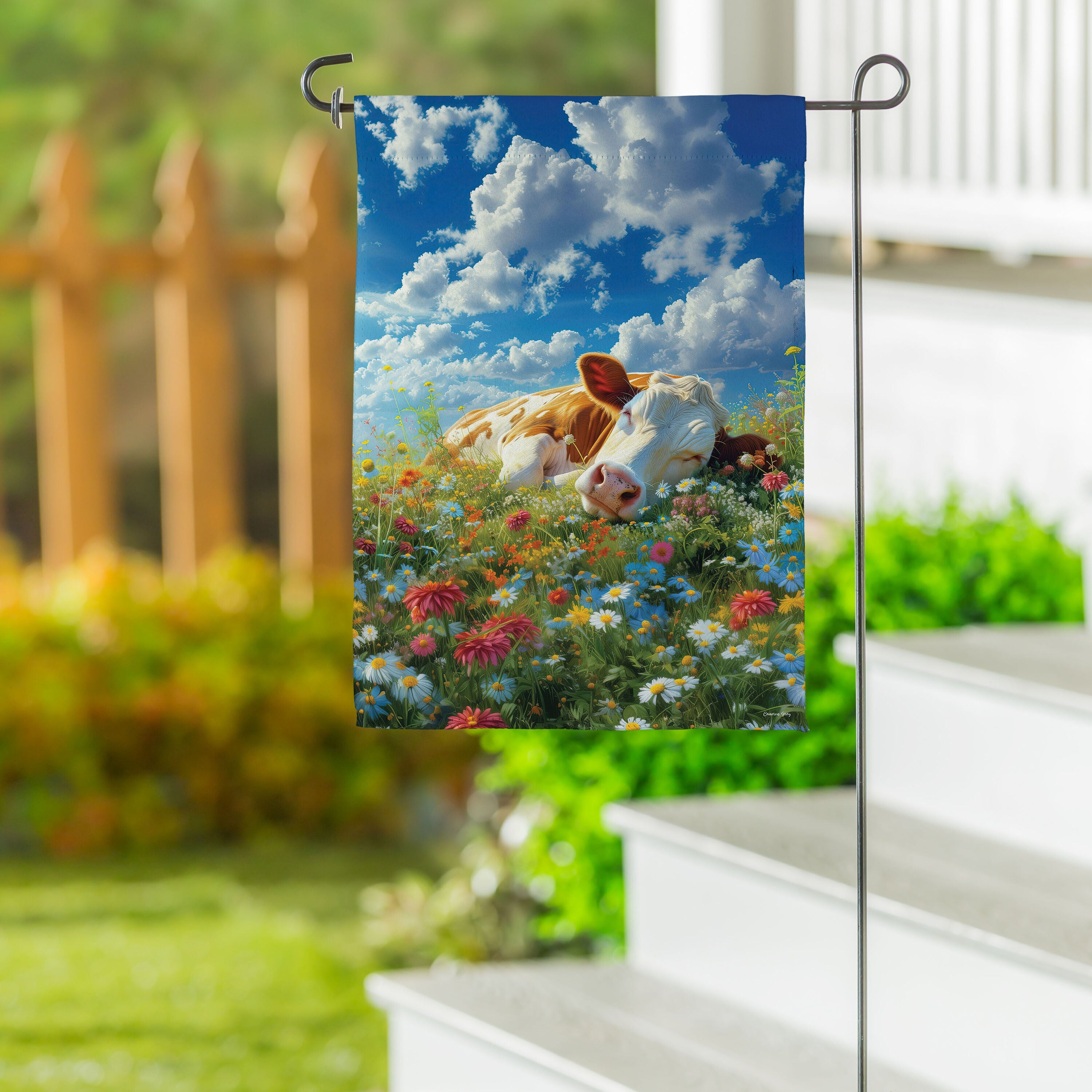 Summer Rest Suede Garden Flag