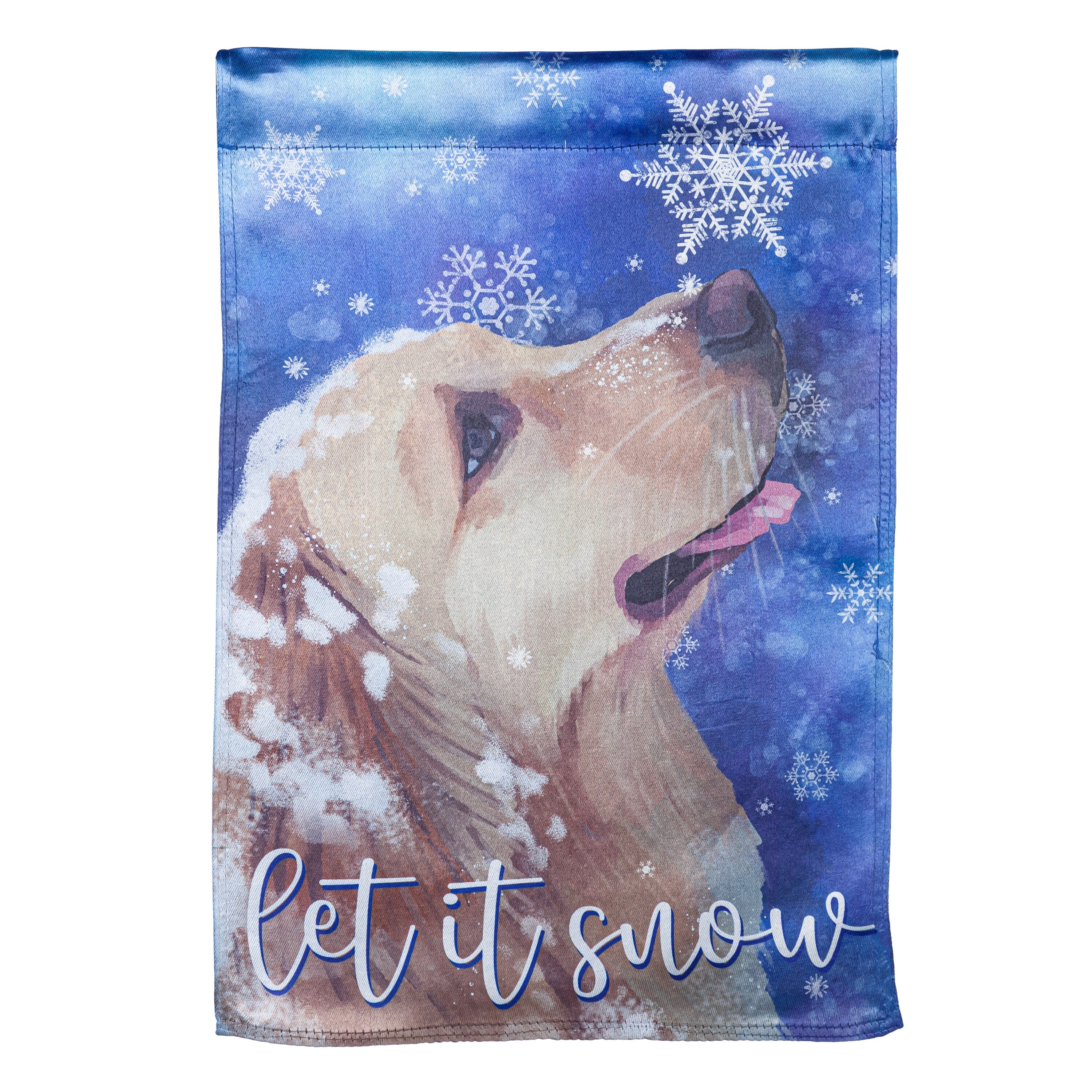 Let it Snow Lustre Garden Flag