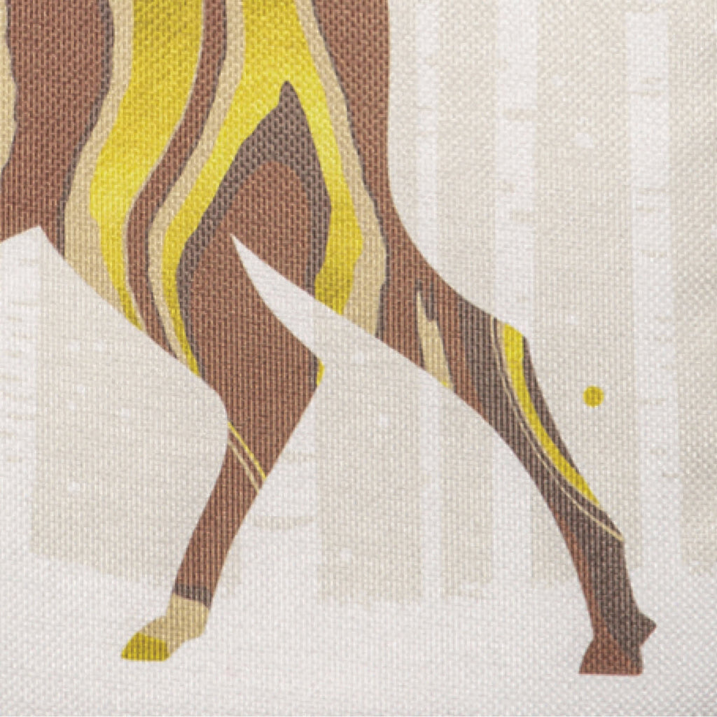 Happy Holidays Deer Burlap Garden Flag