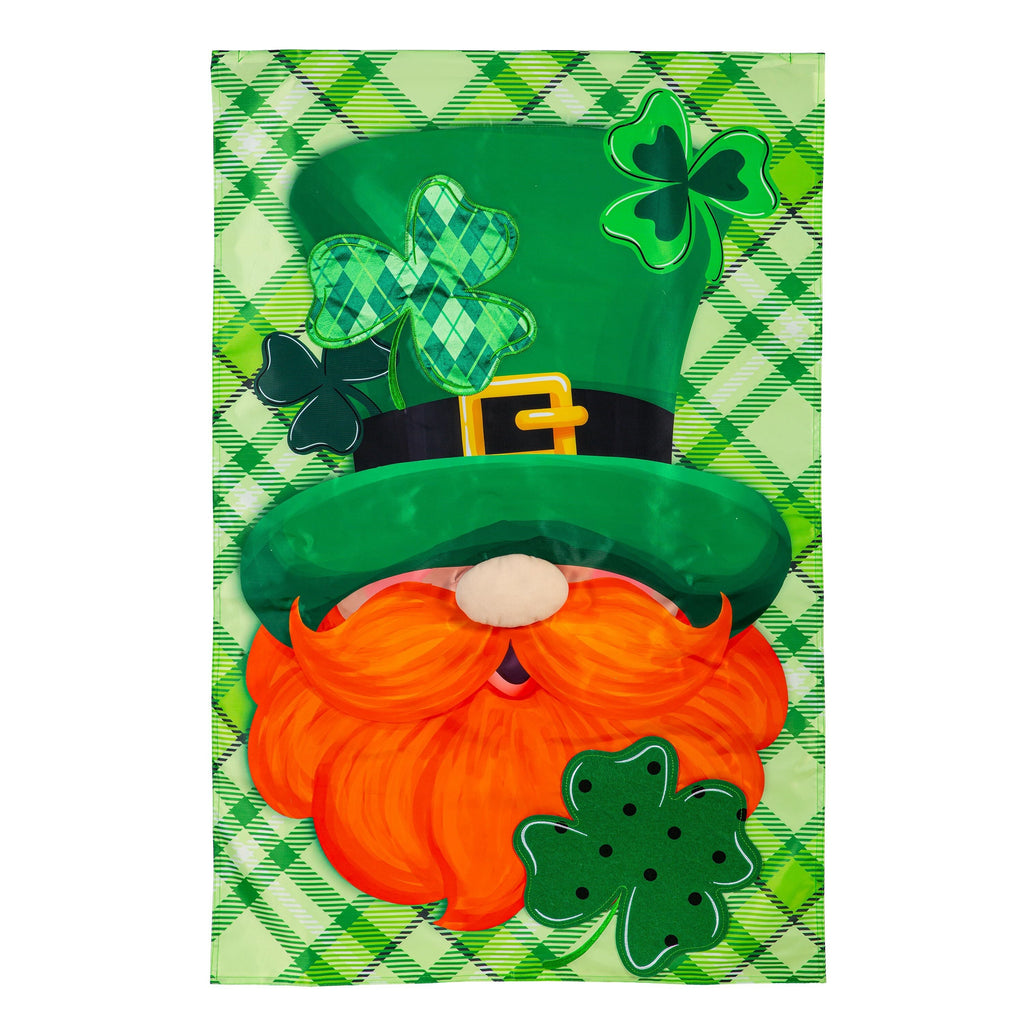 Leprechaun Applique House Flag