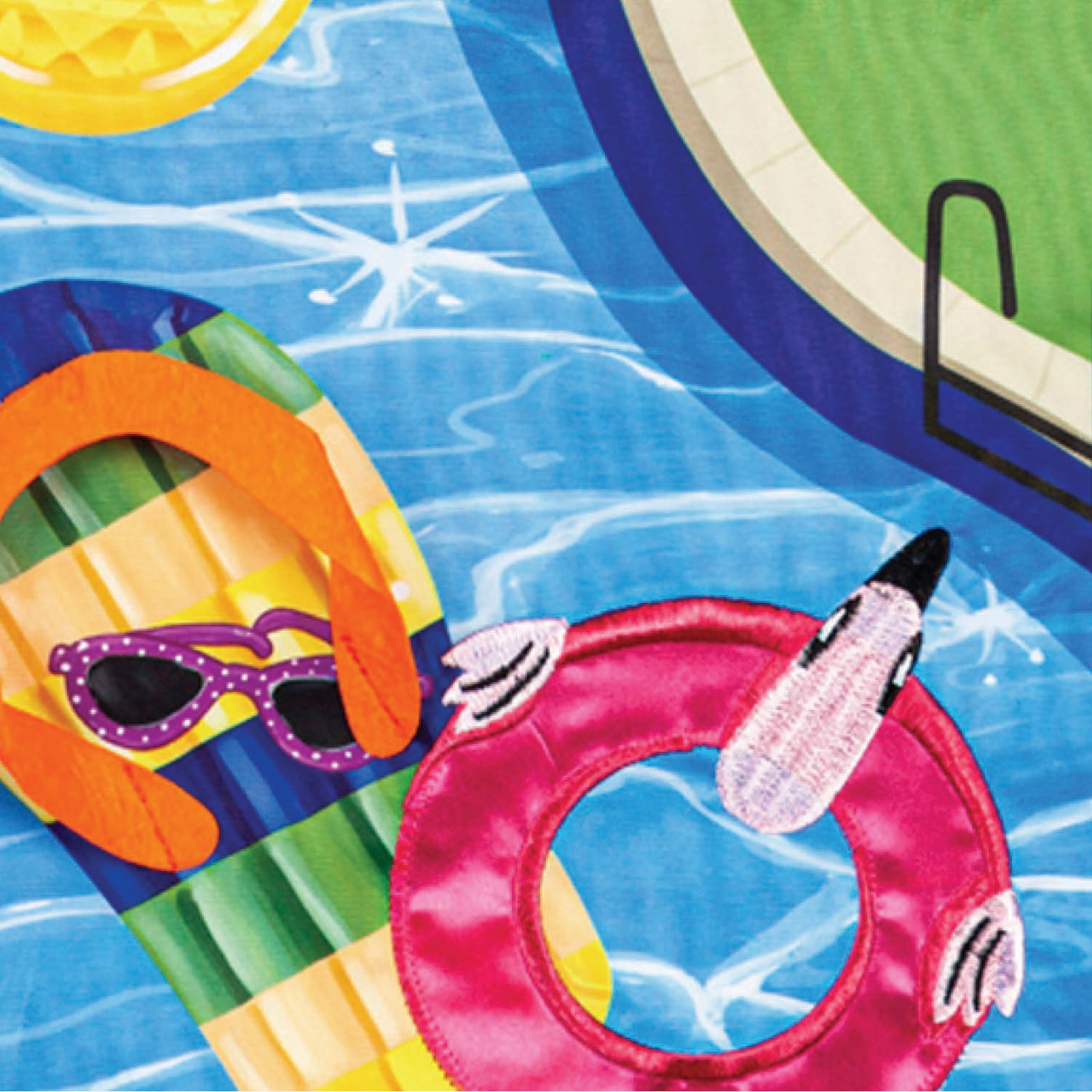 Fun in the Sun Pool Day Applique Garden Flag
