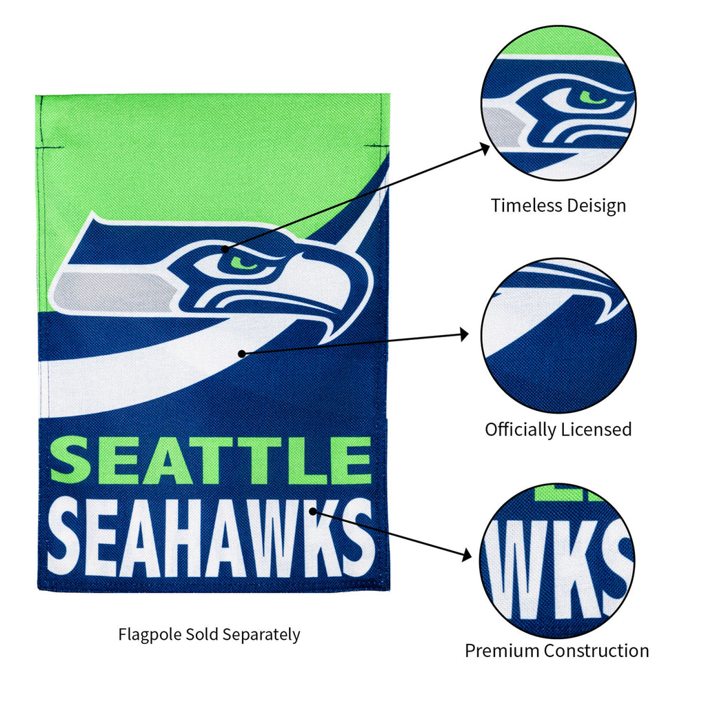Flag, DS Burlap, Garden, Seattle Seahawks