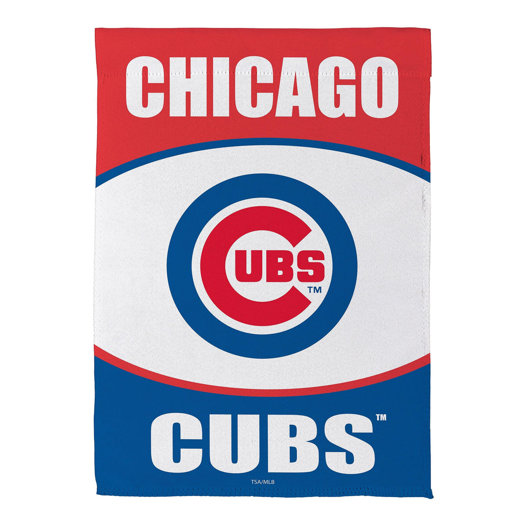 Chicago Cubs Suede Garden Flag