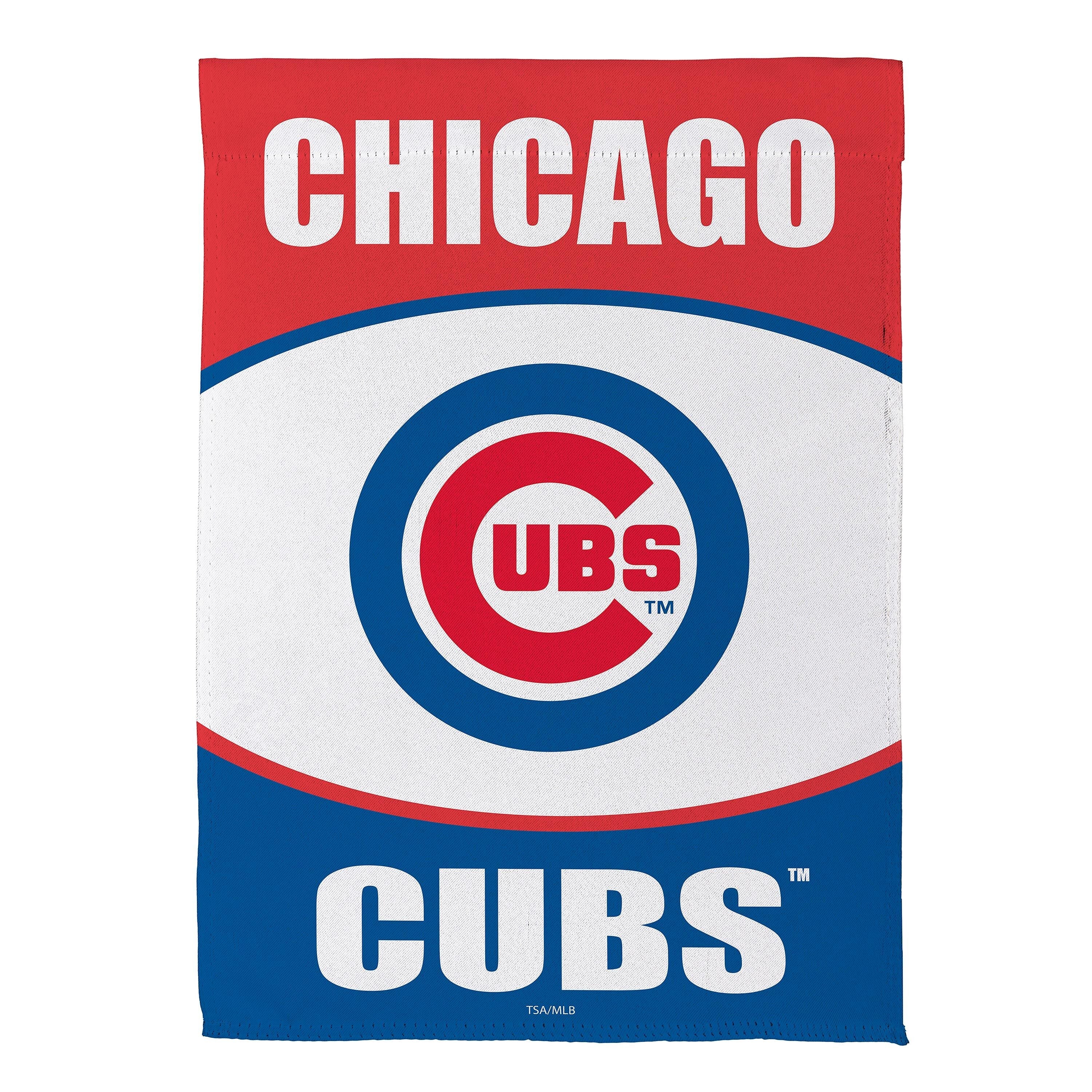 Chicago Cubs Suede Garden Flag