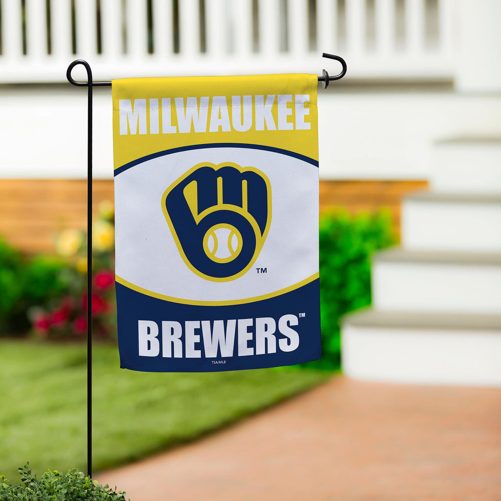 Milwaukee Brewers Suede Garden Flag