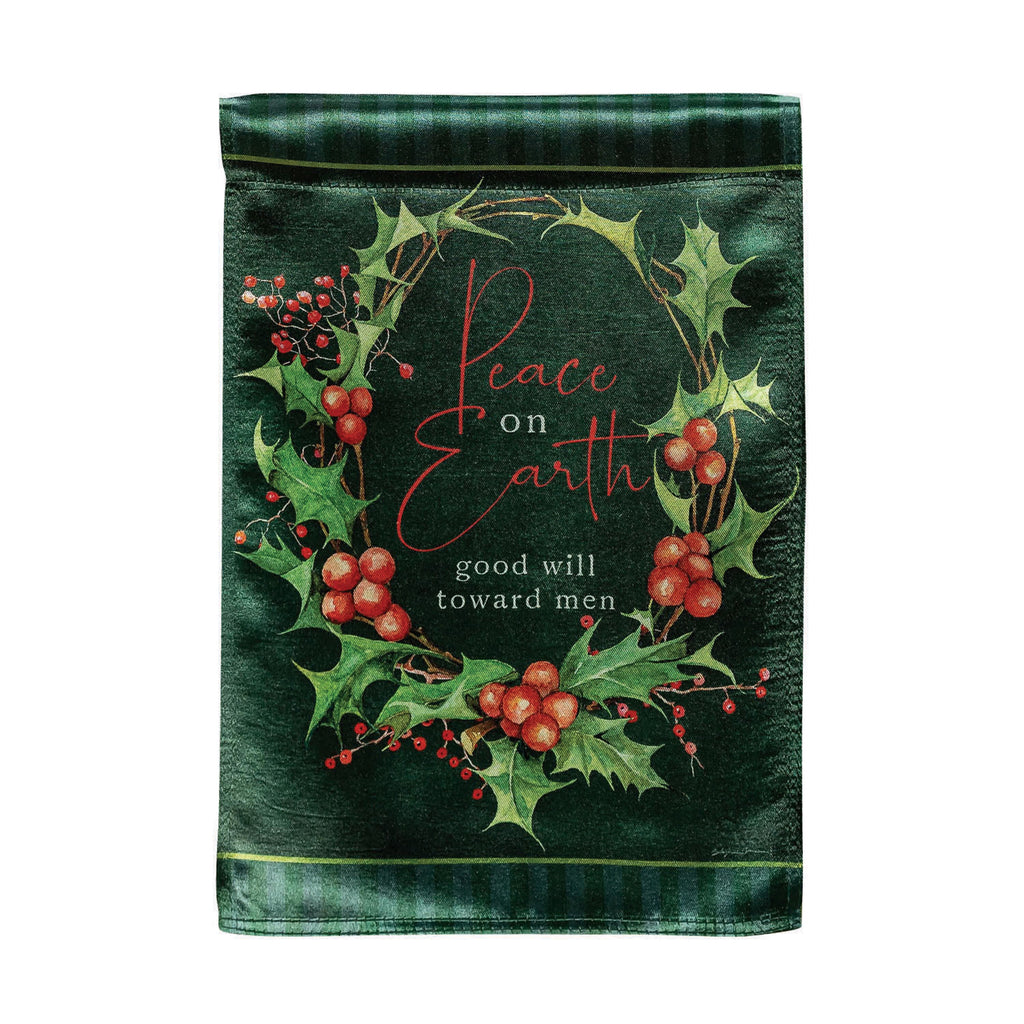 Peace on Earth Lustre Garden Flag