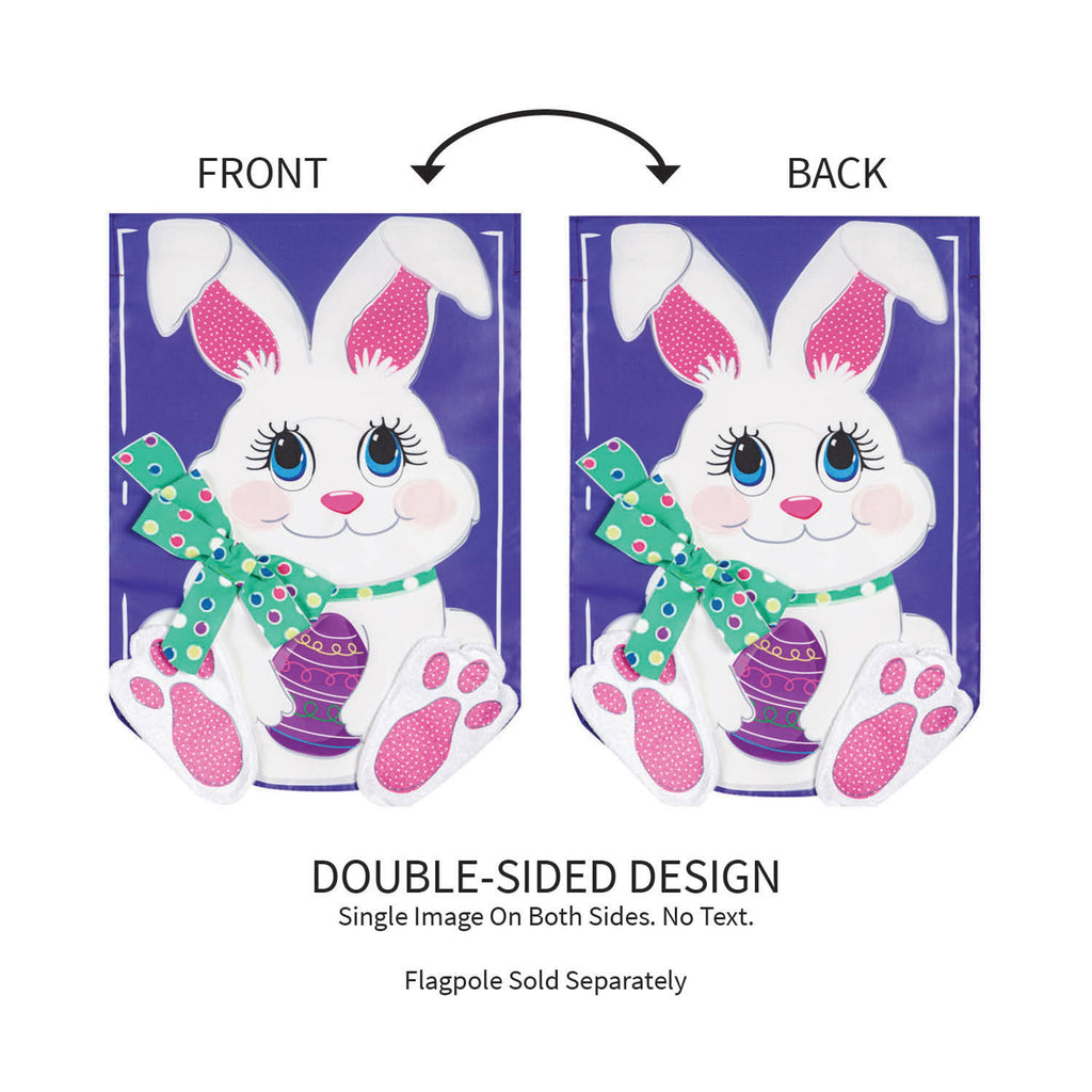 Easter Bunny Applique Garden Flag