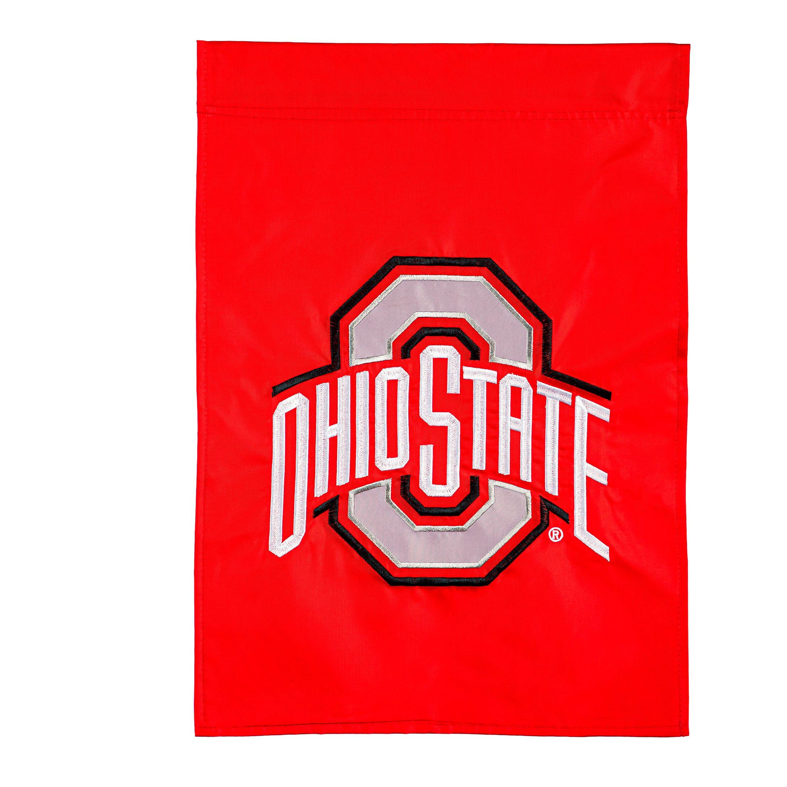 Ohio State University Applique Garden Flag