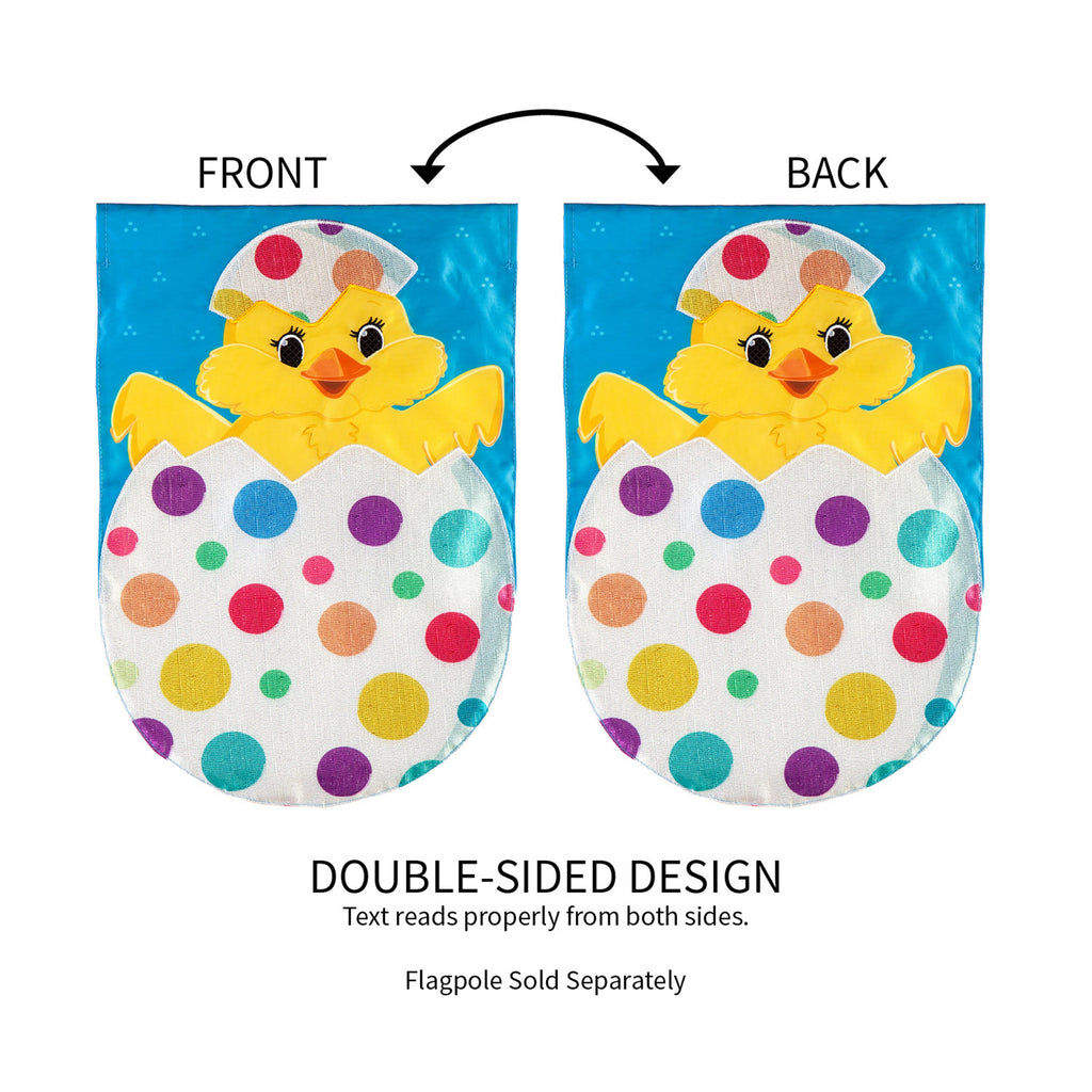 Polka-Dot Easter Egg Garden Applique Flag