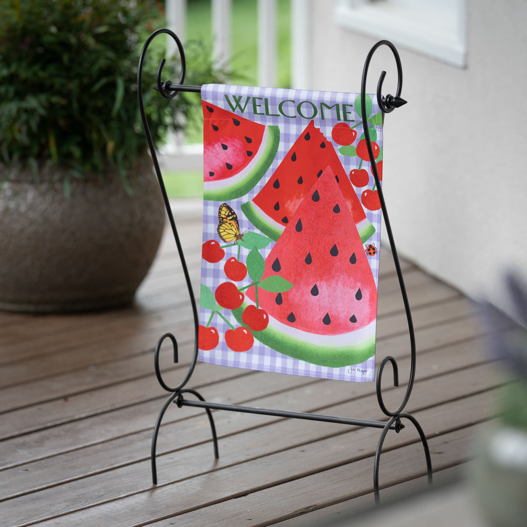 Watermelon Suede Garden Flag