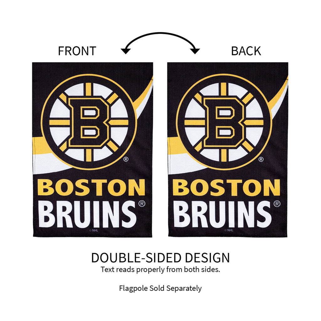 NHL Hockey Burlap Garden Flag, Boston Bruins