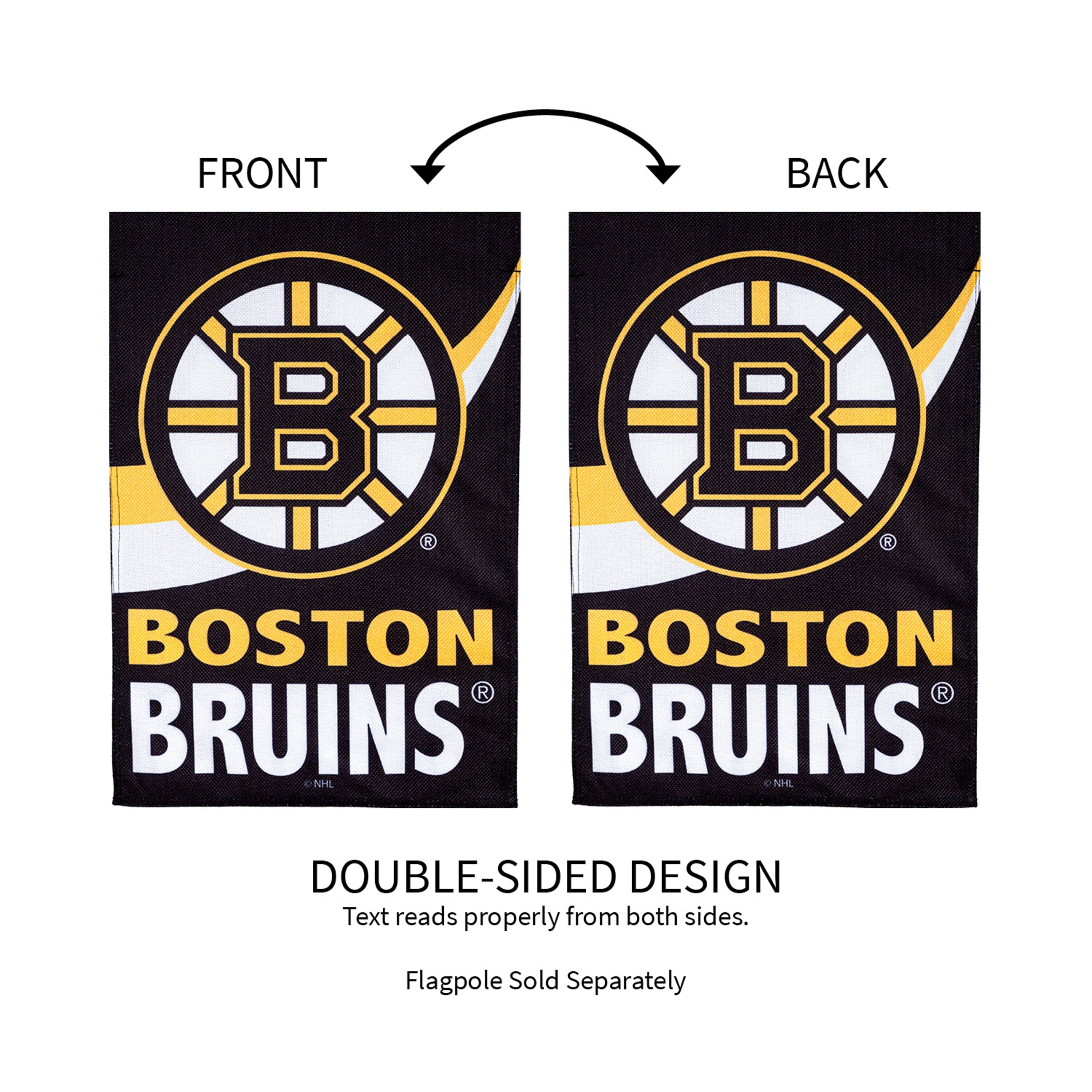 NHL Hockey Burlap Garden Flag, Boston Bruins