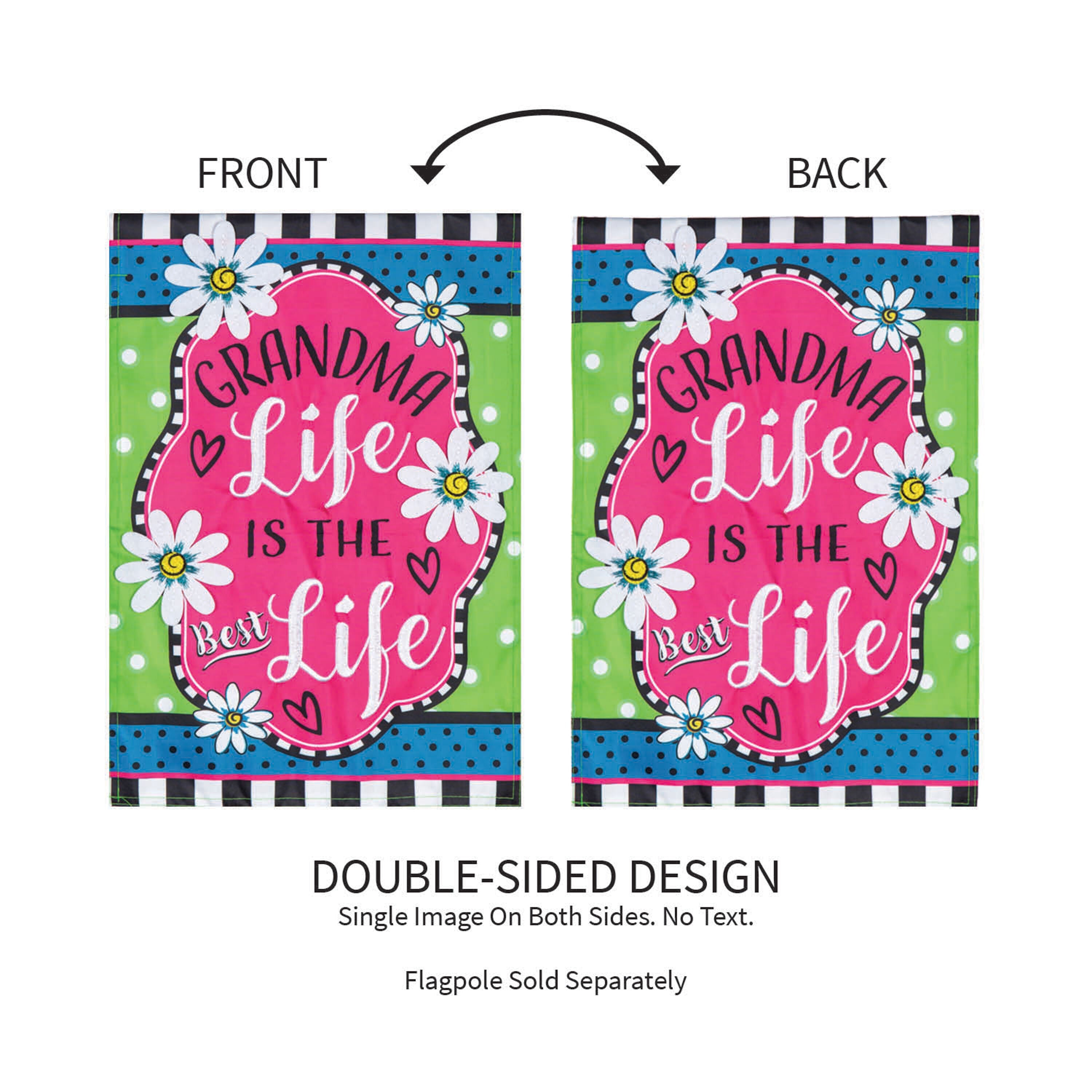 Grandma Life Applique Garden Flag