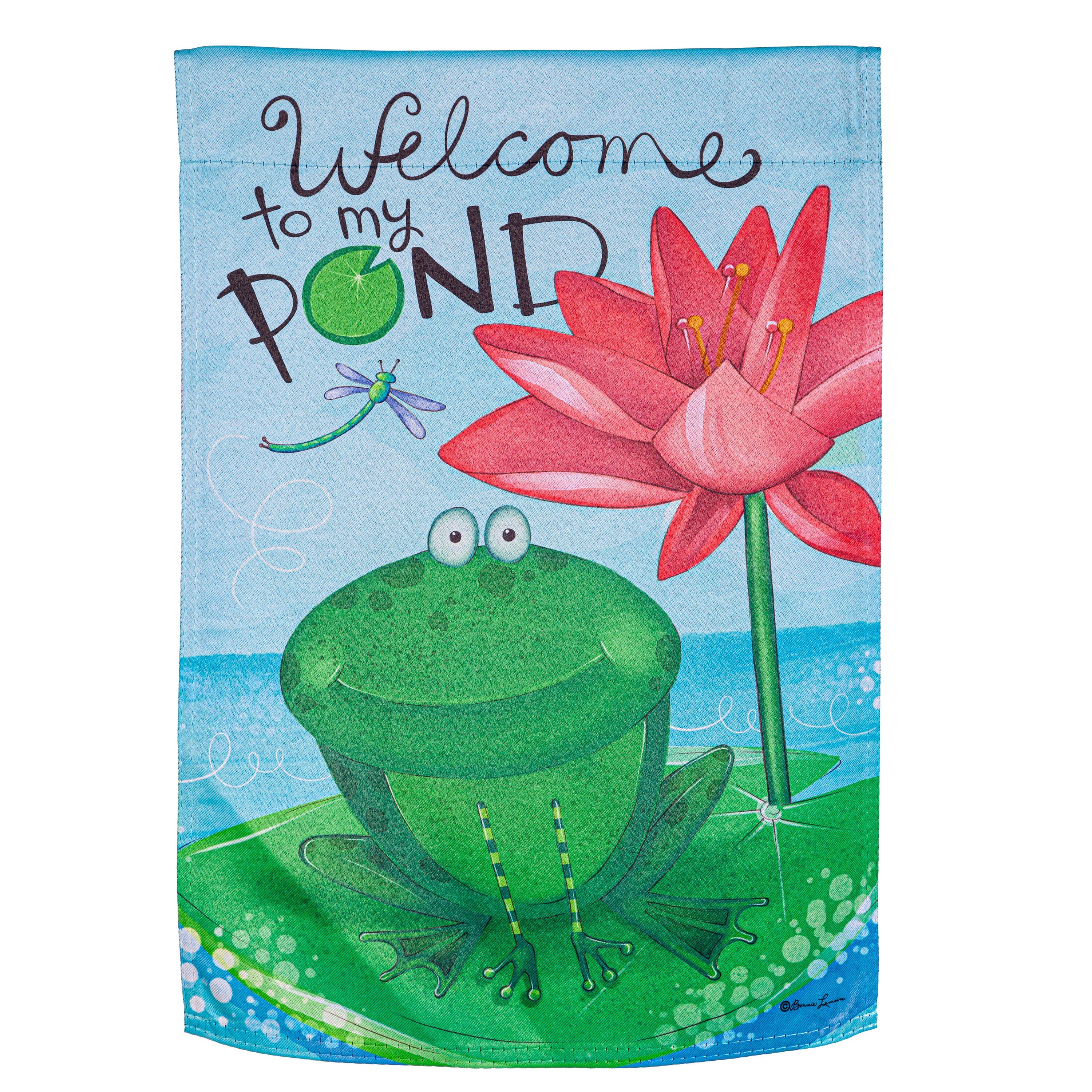 Welcome to my Pad Suede Garden Flag