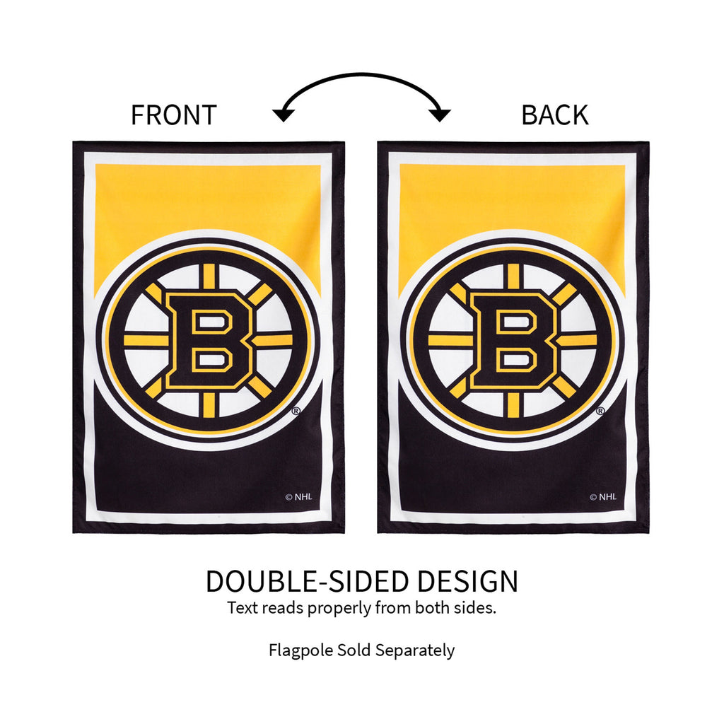 NHL Hockey Burlap House Flag, Boston Bruins