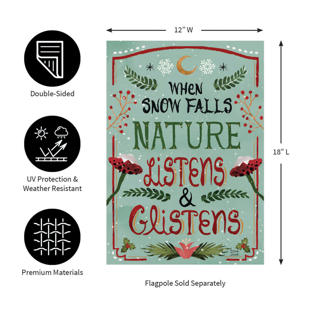 Santa's Forest of Wonder Reversible Burlap Garden Flag