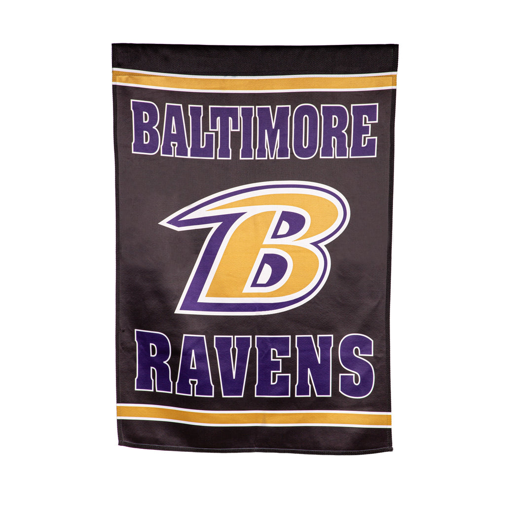 Embossed Suede Flag, House Size, Baltimore Ravens