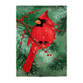 Cardinal in Pines Applique Garden Flag