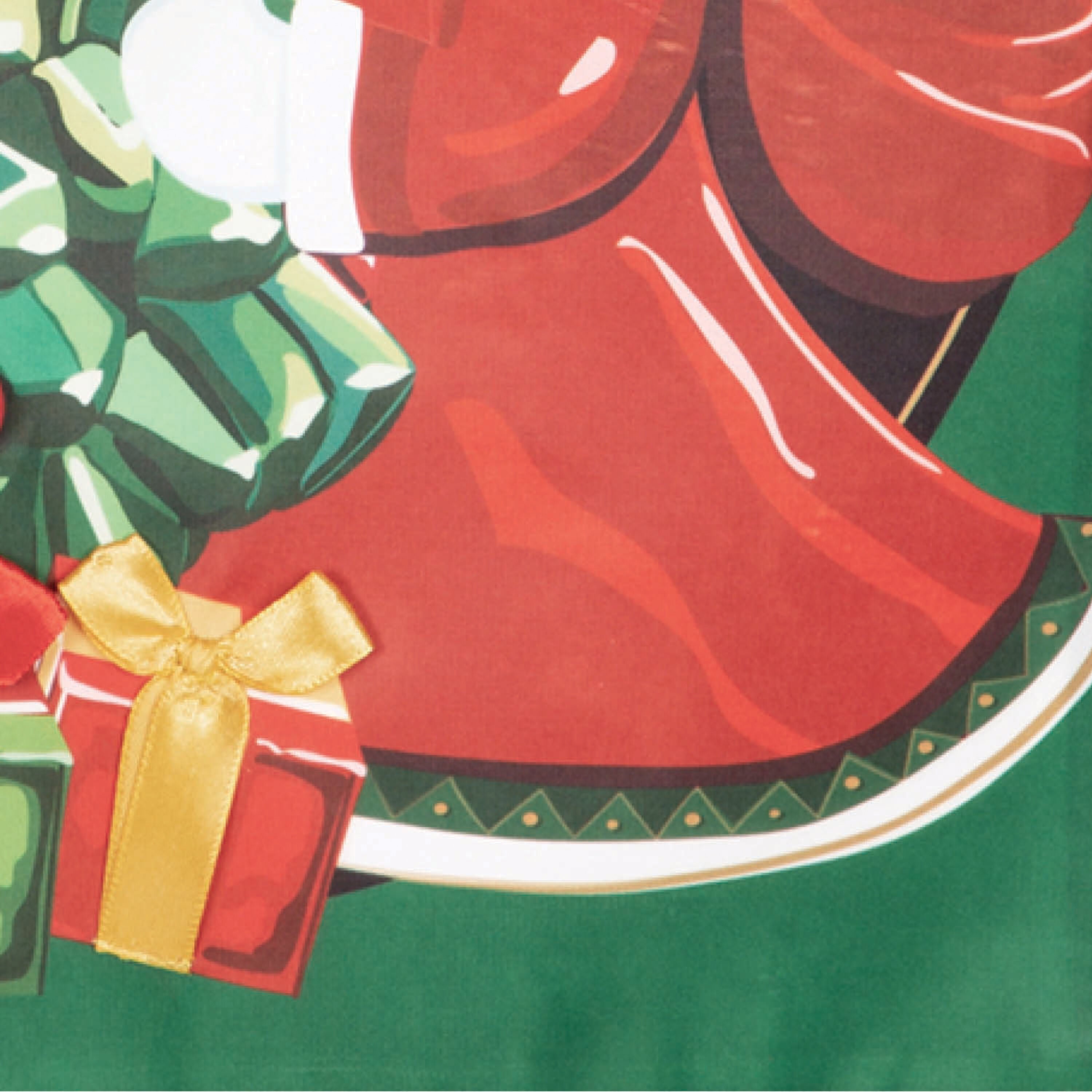 Jingle Bell Square Applique Garden Flag