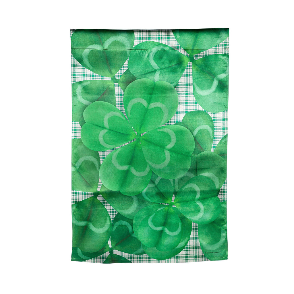 Lucky Clover Lustre House Flag