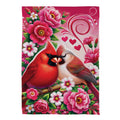 Cardinal Lovers Suede House Flag