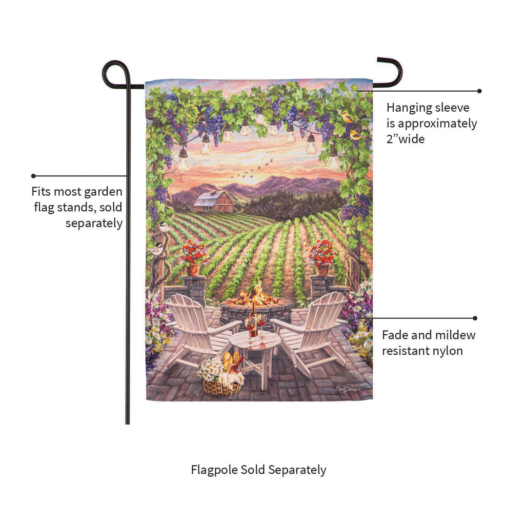 Beautiful Mountain View Suede Garden Flag