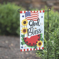 God Bless Patriotic Applique Garden Flag