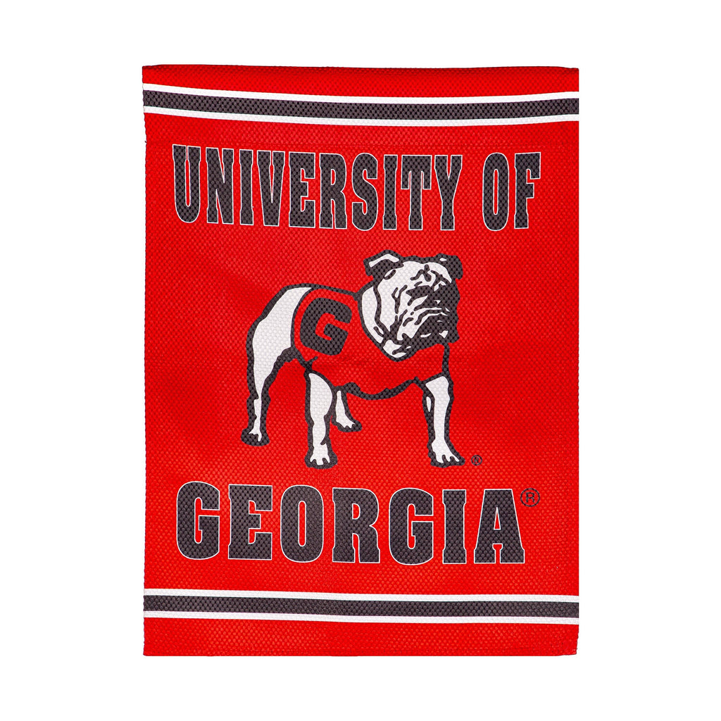Embossed Suede Flag, GDN Size, University of Georgia, Alternate Bulldog Logo