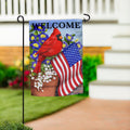 Cardinal Glory Suede Garden Flag