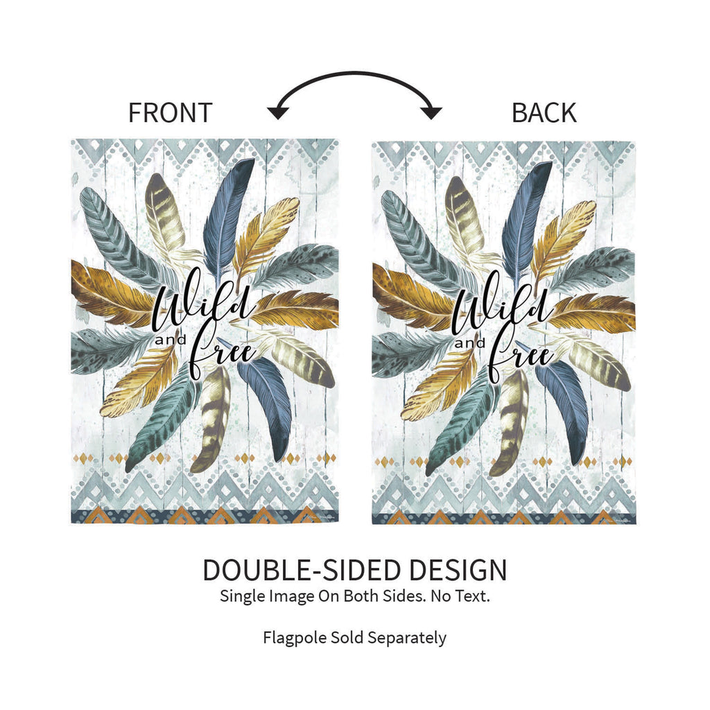 Feather Circle Moire Garden Flag