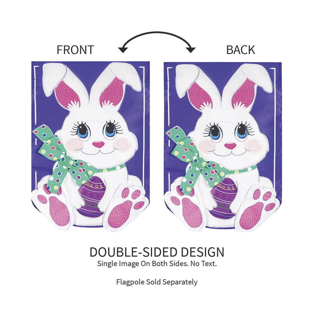 Easter Bunny Applique Garden Flag