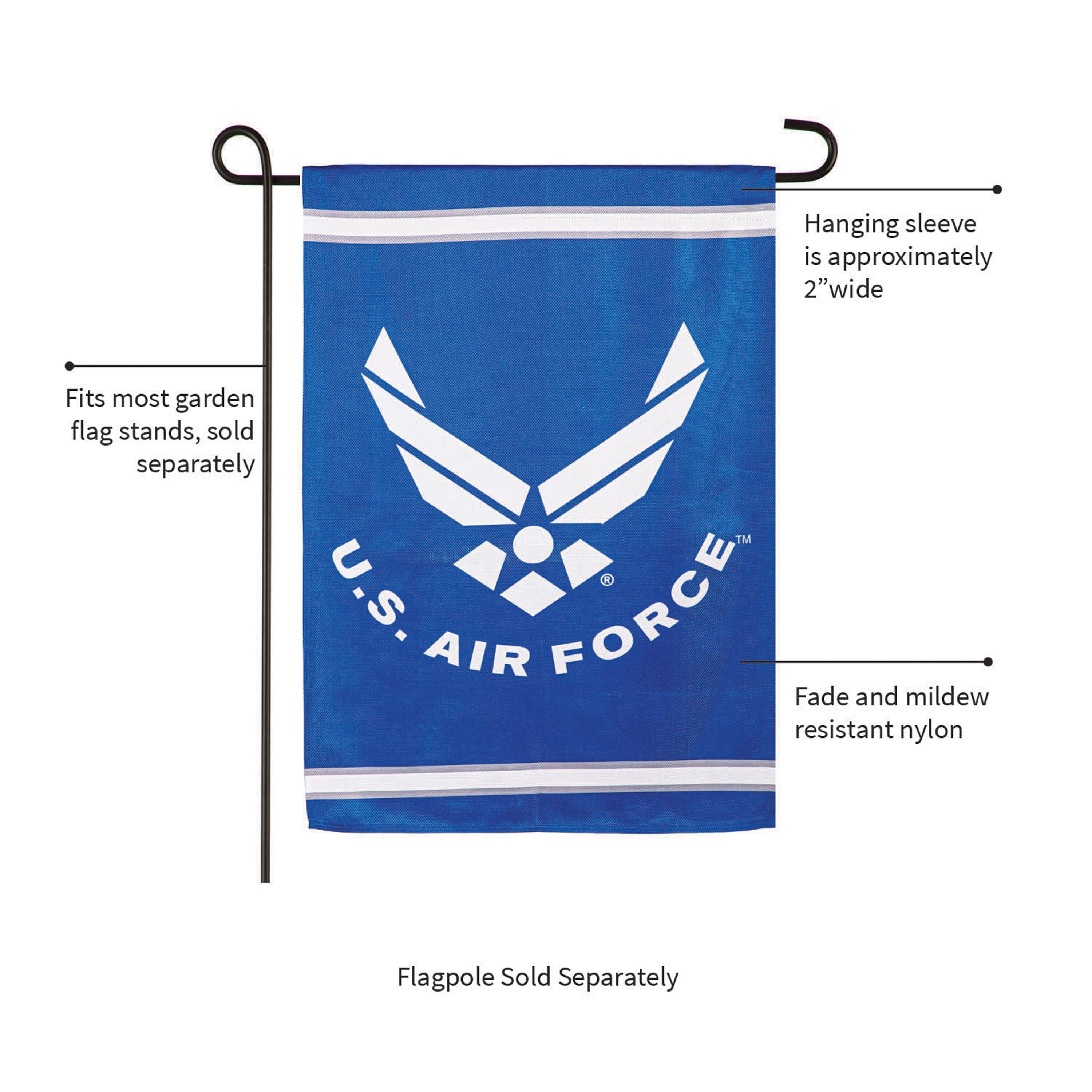 Embossed Suede Flag, GDN Size, Air Force