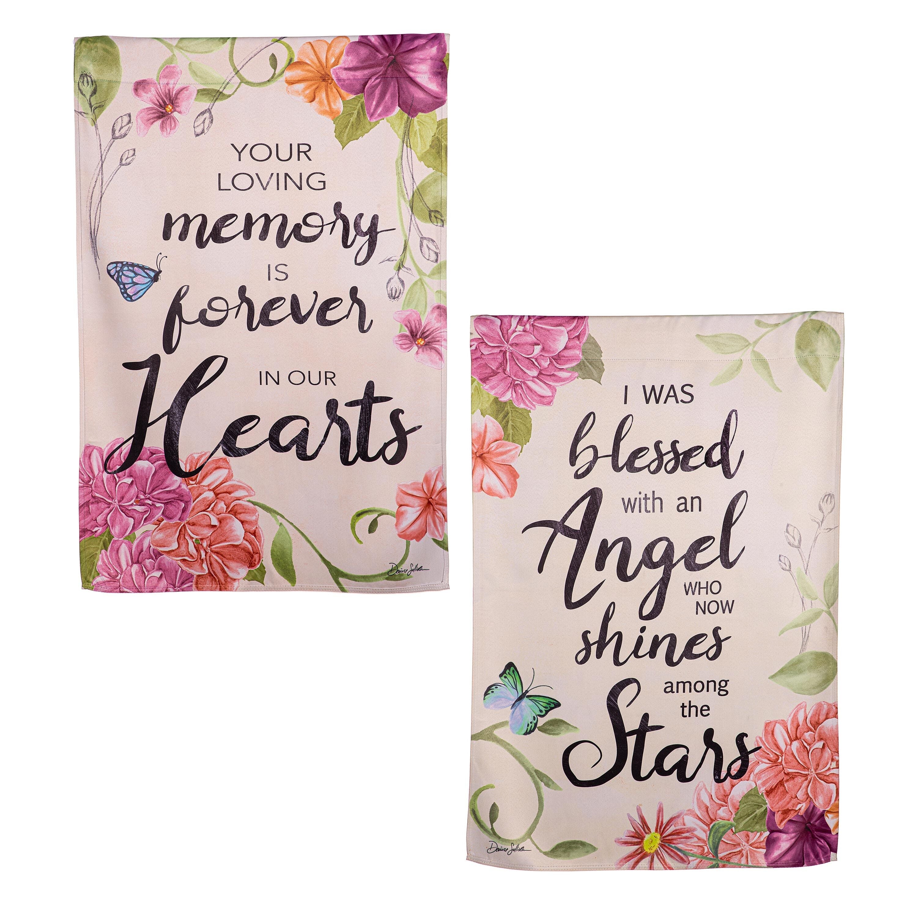 When Angels are Near Reversible Suede House Flag