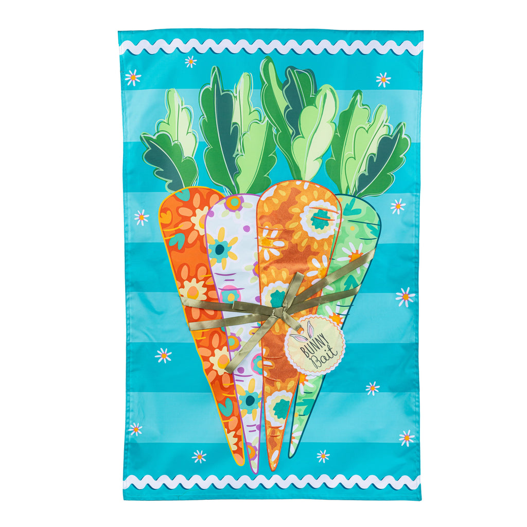 Bunny Bait Bunch Applique House Flag